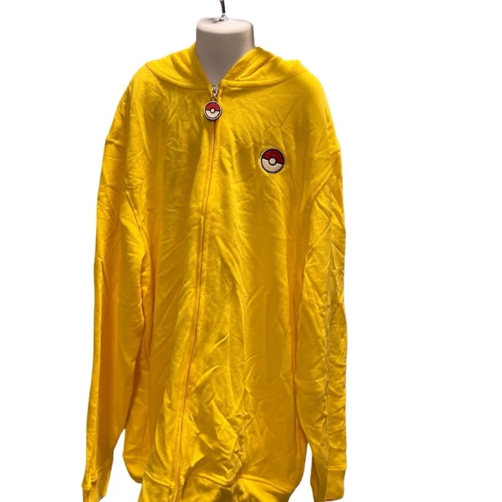 Pokemon Boys' Pikachu Costume Hoodie Full Zip Fleece Jacket ☆ Size XXL